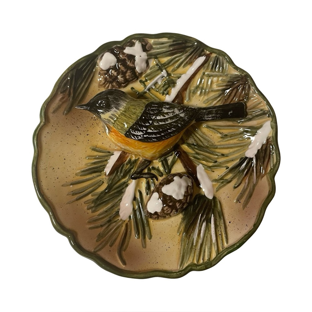 🌟 Vintage 3D Ganz Songbird Wall Hanging Plate 🌟